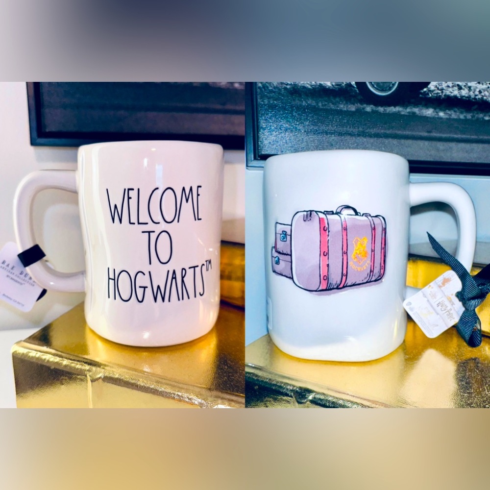 Rae Dunn x Harry Potter Mug WELCOME TO HOGWARTS double sided Halloween NWT